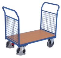 Plošinový vozík se dvěma madly s mřížovou výplní, do 500 kg, plošina 100 x 70 cm, skladem