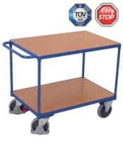 Policový vozík s madlem, do 500 kg, 2 police, 91,5 x 119 x 60 cm, skladem