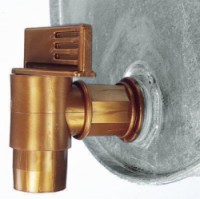 Polyetylenový výpustný kohout, šroubení G2 (ropné látky, ředěné kyseliny), skladem