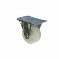 Polypropylenové transportní kolo s přírubou, pevné, průměr 50 mm, skladem