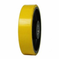 Polyuretanové pojezdové kolo, průměr 200 mm, valivé ložisko, 1000 kg, hřídel 25 mm, 
