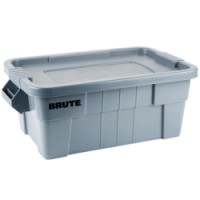 Robustní ukládací box Rubbermaid BRUTE, 53 litrů, šedý, 