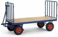 Ruční plošinový vůz se dvěma stěnami s mřížovou výplní, do 600 kg, 