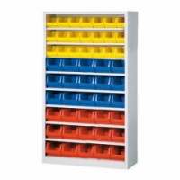 Skříňový regál s boxy (51 ks), skladem