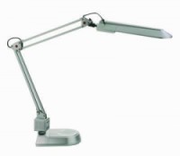 Kloubová kancelářská stolní lampa Dalco 958, 11 W, stříbrná, 
