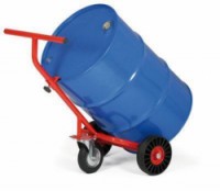 Vozík na sudy, s opěrným kolem, do 300 kg, skladem