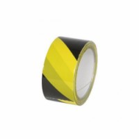 Výstražná lepicí páska, černo-žlutá, šířka 50 mm, skladem