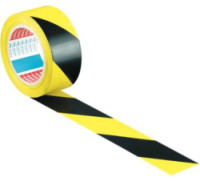 Výstražná PVC lepicí páska Tesa, 50 x 0,15 mm, délka 33 m, černá/žlutá, 