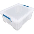 Plastové úložné boxy s víkem na klip Manu, 24 l, skladem