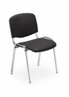 Konferenční židle ISO Leath Chrom, černá, skladem
