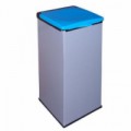 Set 3 ks plastových odpadkových košů Monti na tříděný odpad, objem 3 x 85 l, modré, 