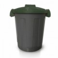 Plastový kontejner Carlson na tříděný odpad, objem 25 l, šedý/zelený, skladem