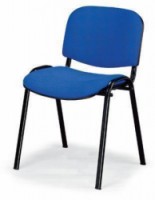 Konferenční židle ISO Leath Black, modrá, skladem