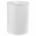 Kovový odpadkový koš Tube, objem 30 l, bílý, skladem