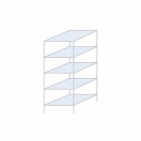 Kovový regál UNI TOP, základní, 200 x 75 x 80 cm, 150 kg/police, 5 polic, stříbrný, 