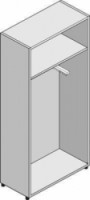 Vysoká šatní skříň System, 214 x 86 x 45, 