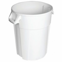 Plastový odpadkový koš Manu Pure, objem 120 l, bílá, skladem