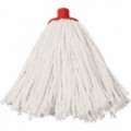 Bavlněný třásňový mop, červený, skladem