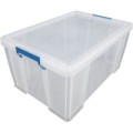 Plastové úložné boxy s víkem na klip Manu, 70 l, skladem