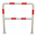 Kovová zábrana Manu, délka 150 cm, bílá/červená, skladem