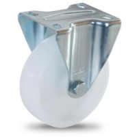 Polypropylenové transportní kolo s přírubou, průměr 125 mm, pevné, kluzné ložisko, 170 kg, 