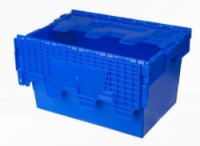 Plastový přepravní box s víkem, 250 x 600 x 400 mm, 40 l, 