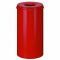 Kovový samozhášecí odpadkový koš Hole, objem 50 l, červený, 