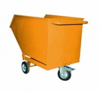 Pojízdný výklopný kontejner, objem 250 l, žlutý, 