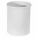 Kovový odpadkový koš Tube, objem 15 l, bílý, skladem