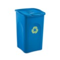 Plastový odpadkový koš BEGREEN na tříděný odpad, objem 50 l, modrý, 