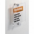 Informační dveřní tabulka Crystal Sign, 148 x 148 mm, 