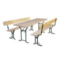 Pivní set s opěradlem Corrina, 74 x 70 x 220 cm, 