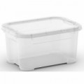 Plastový úložný box s víkem, průhledný, 5 l, skladem