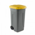 Plastová popelnice Cheriff na tříděný odpad, 100 l, šedá/žlutá, skladem