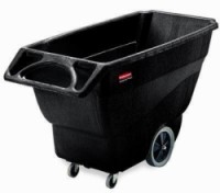 Mobilní výklopný plastový kontejner Rubbermaid, objem 600 l, 
