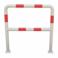 Kovová zábrana Manu, délka 200 cm, tl. 38 mm, bílá/červená, skladem