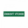 Únikový východ, plast (fotoluminiscenční tabulka plast nebo samolepka, více rozměrů), 