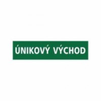 Únikový východ, plast (fotoluminiscenční tabulka plast nebo samolepka, více rozměrů), 