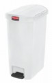 Vysoce kvalitní nášlapný koš Rubbermaid End Step, objem 50 l, bílý, 
