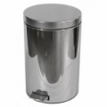 Kovový odpadkový koš Merida Clean, objem 20 l, lesklý nerez, 