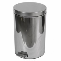 Kovový odpadkový koš Merida Clean, objem 20 l, lesklý nerez, 