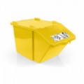 Odpadkový koš na tříděný odpad TTS, objem 45 l, žlutý, skladem