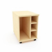 Mobilní kontejner pro PC, Abonent, 60 x 43,2 x 56 cm, dezén, 