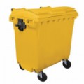 Plastová popelnice Manu, objem 770 l, žlutá, 