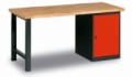 Dílenský stůl se skříňkou 80 cm, 84 x 120 x 68,5 cm, antracit, 