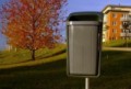Plastový venkovní odpadkový koš Elegant, objem 50 l, 