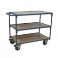 Policový vozík Manu Barre H s madlem, do 250 kg, 3 police, 82,7 x 101,5 x 51,3 cm, 