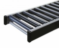 Válečkové dopravníky s plastovými válečky, šířka 470 mm, délka 1 m, rozteč 75 mm, 