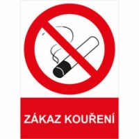 Zákaz kouření (tabulka plast/samolepka, více rozměrů), 