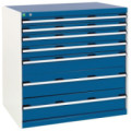 Dílenská zásuvková skříň, Bott SL-107, výška 100 cm, 7 zásuvek, 